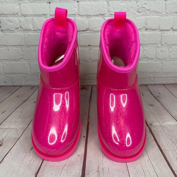 Ugg Classic Mini Pink Clear Waterproof Boots Women’s Size 6 (S/N 1112386K) - Picture 6 of 10